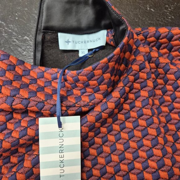 Tuckernuck XL 100% Cotton Dress Geometric Print Mod Preppy Retro Academic - Picture 4 of 7